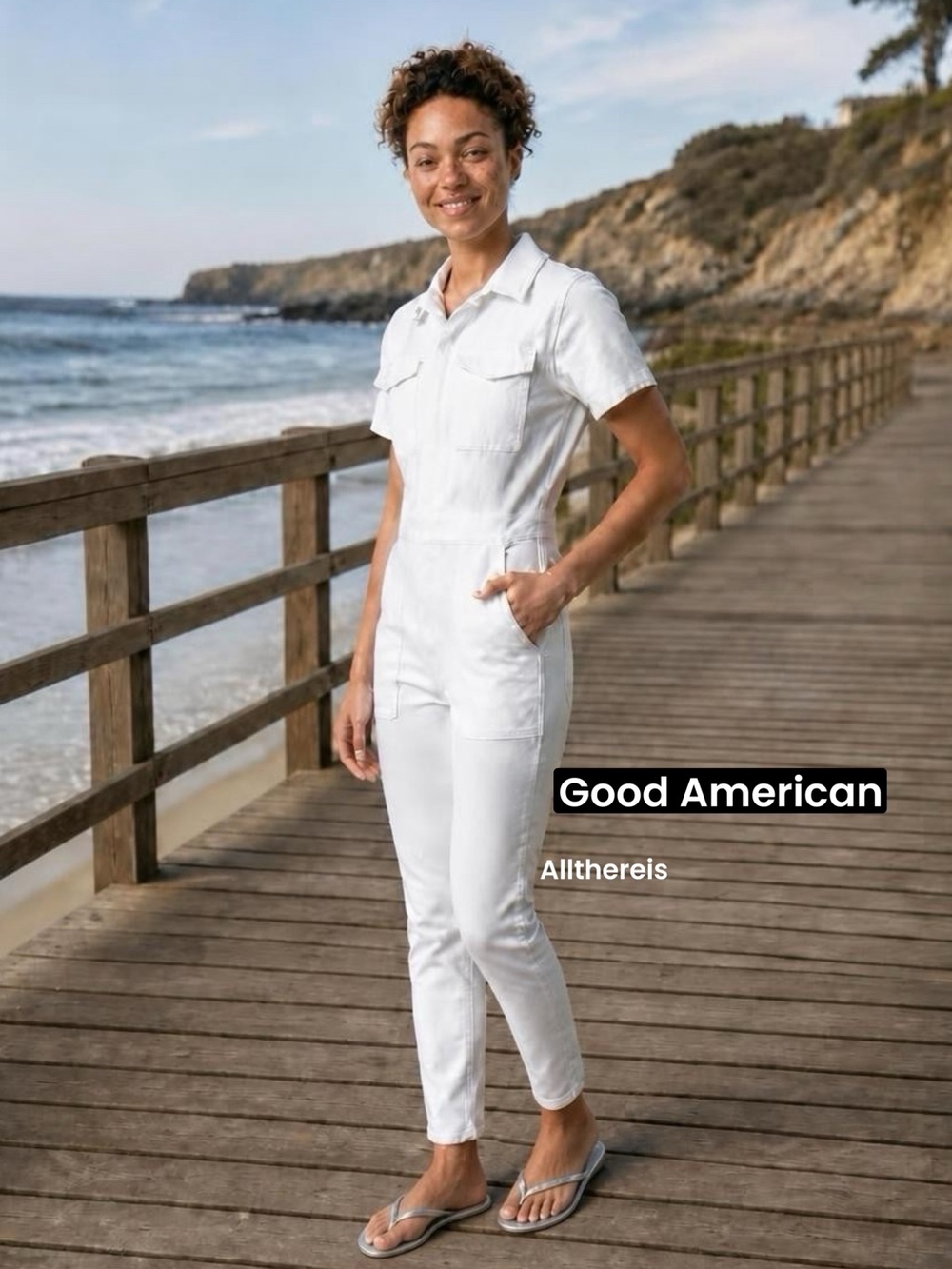 NWT Good American Short Sleeve Jumpsuit  See notes for size